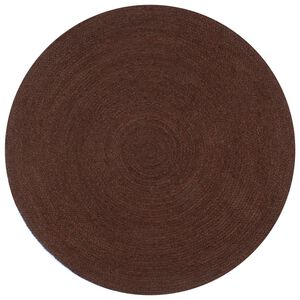 vidaXL Tapis fait &agrave; la main Jute Rond 90 cm Marron