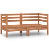 vidaXL Canap&eacute;s d'angle de jardin 2 pcs marron miel bois de pin solide