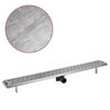 vidaXL Drain de douche lin&eacute;aire 1030x140 mm acier inoxydable