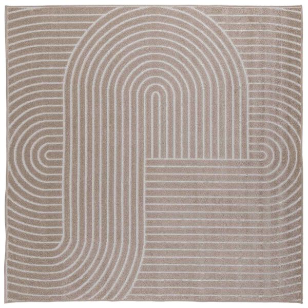 vidaXL Tapis de surface Carr&eacute; Beige 200 x 200 cm