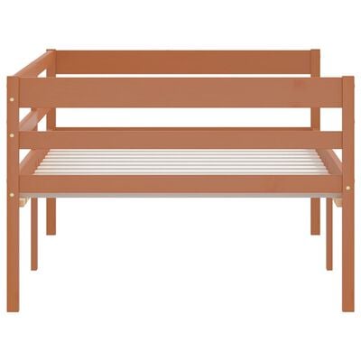 vidaXL Cadre de lit sans matelas Marron miel Bois pin massif 90x200 cm