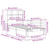 vidaXL Lit biblioth&egrave;que sans matelas 90x200 cm bois de pin massif