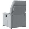 vidaXL Fauteuil de massage inclinable &eacute;lectrique gris clair tissu