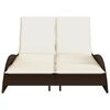 vidaXL Chaise longue avec coussins marron 114x205x73 cm résine tressée