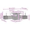 vidaXL Ensemble de salle &agrave; manger pour jardin 6 pcs Noir et Cr&egrave;me