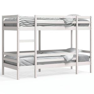 vidaXL Lit superpos&eacute; sans matelas blanc 80x200 cm bois de pin massif