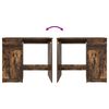 vidaXL Bureau ch&ecirc;ne fum&eacute; 86x49x76 cm bois d'ing&eacute;nierie