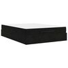 vidaXL Cadre de lit avec matelas avec matelas 2 pcs Noir Velours