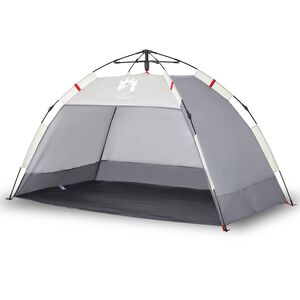 vidaXL Tente de plage 2 personnes gris lib&eacute;ration rapide imperm&eacute;able