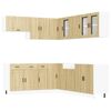 vidaXL Ensemble d'armoires de cuisine 11 pcs Porto bois d'ing&eacute;nierie