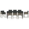 vidaXL Ensemble de salle &agrave; manger pour jardin 9 pcs Gris polyrotin