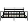 vidaXL Cadre de lit sans matelas noir 200x200 cm bois massif de pin