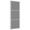 vidaXL Porte int&eacute;rieure 83x201,5 cm Blanc Verre ESG et aluminium