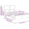 vidaXL Lit de Rangement Gris b&eacute;ton 135 x 190 cm Bois d'ing&eacute;nierie