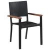 vidaXL Ensemble de salle &agrave; manger pour jardin 5 pcs Noir