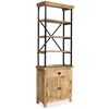 vidaXL Buffet avec &eacute;tag&egrave;res en bois de manguier massif 65x30x180 cm