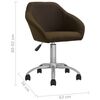 vidaXL Chaise pivotante de salle &agrave; manger Marron fonc&eacute; Tissu