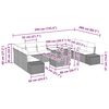 vidaXL Ensemble de canap&eacute; de jardin avec coussin 11 pcs Gris polyrotin
