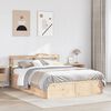 vidaXL Cadre de lit avec t&ecirc;te de lit 120x190 cm bois de pin massif