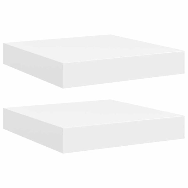 vidaXL Étagères murales flottantes 2 pcs blanc 23x23,5x3,8 cm MDF