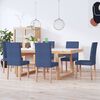vidaXL Chaises &agrave; manger lot de 6 bleu tissu