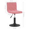 vidaXL Chaise pivotante de salle &agrave; manger Rose Velours