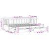 vidaXL Lit de jour avec gigogne et tiroirs sans matelas blanc 80x200cm