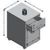 FMD Armoire mobile &agrave; tiroir Couleur ch&ecirc;ne et blanc