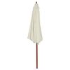vidaXL Parasol 300x258 cm Blanc sable