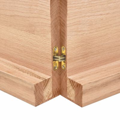 vidaXL Comptoir de salle de bain marron 200x40x(2-6) cm bois traité