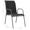 vidaXL Ensemble &agrave; manger d'ext&eacute;rieur 7 pcs Acier Noir
