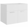 vidaXL Ensemble de meubles de salle de bain Blanc Agglom&eacute;r&eacute;