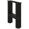 vidaXL Pieds de table basse Noir 2 pi&egrave;ces 40 x (30-31) cm Acier