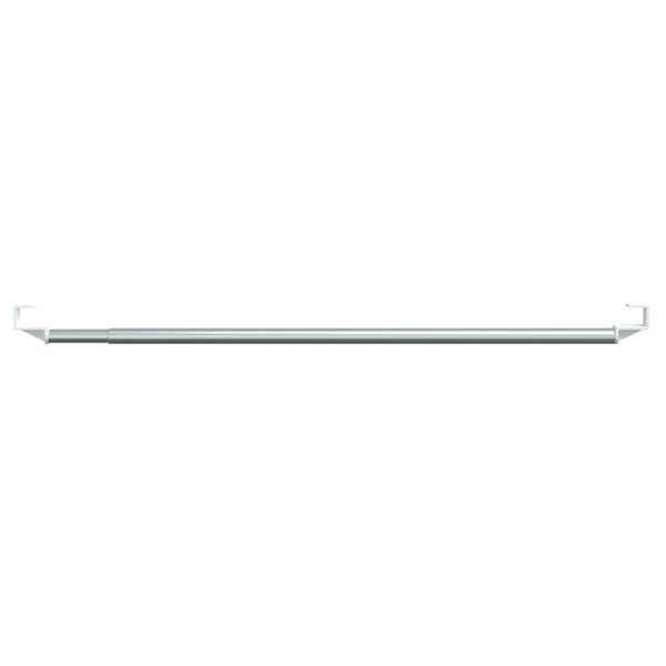 vidaXL Tringles &agrave; rideau 2 pcs blanc et argent&eacute; 40-60 cm aluminium