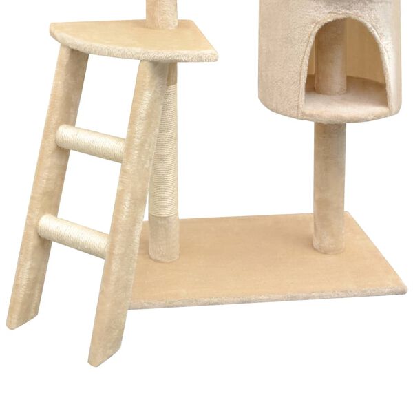 vidaXL Arbre &agrave; chat avec griffoirs en sisal 150 cm Beige
