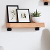 vidaXL &Eacute;tag&egrave;re murale marron clair 40x10x6 cm bois ch&ecirc;ne massif trait&eacute;