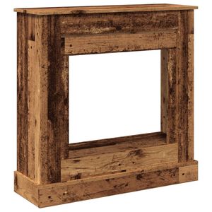 VidaXL Cadre de chemin&eacute;e vieux bois 90x30x90 cm bois d'ing&eacute;nierie