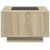 vidaXL Table basse avec LED ch&ecirc;ne sonoma 60x60x40 cm bois d'ing&eacute;nierie