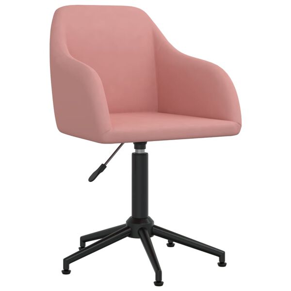 vidaXL Chaises pivotantes &agrave; manger lot de 6 rose velours