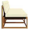 vidaXL 3 Pi&egrave;ce Sofa de milieu ext&eacute;rieur Bois d'Acacia Massif Naturel