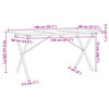 vidaXL Table &agrave; manger cadre en X 140x80x75,5 cm bois pin massif acier
