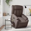 vidaXL Fauteuil inclinable de massage &eacute;lectrique marron similicuir