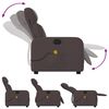 vidaXL Fauteuil de massage inclinable Marron fonc&eacute; Tissu