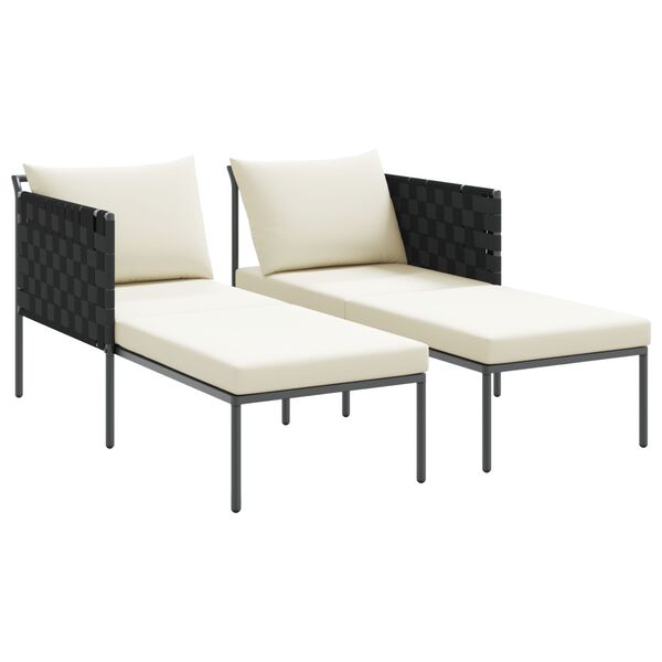 vidaXL Transat avec coussin Anthracite 115 x 153 x 69.5cm Acier