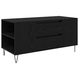 vidaXL Table basse Ch&ecirc;ne noir 102 x 44,5 x 50 cm Bois d'ing&eacute;nierie