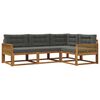 vidaXL Ensemble de canap&eacute;s d'ext&eacute;rieur 4 pc Naturel et Anthracite