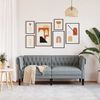 vidaXL Canap&eacute; Chesterfield 2 places gris clair tissu