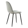 Venture Home Chaises &agrave; manger lot de 2 Polar velours gris et noir