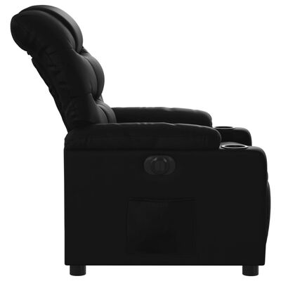 vidaXL Fauteuil inclinable électrique Noir Similicuir