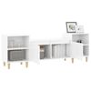 vidaXL Meuble TV Blanc brillant 160x35x55 cm Bois d'ing&eacute;nierie